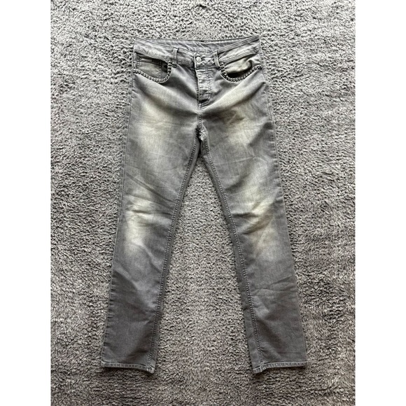 Zadig & Voltaire Denim - Zadig & Voltaire Skull Mid Rise Skinny Denim Jeans Gray Womens Size 30